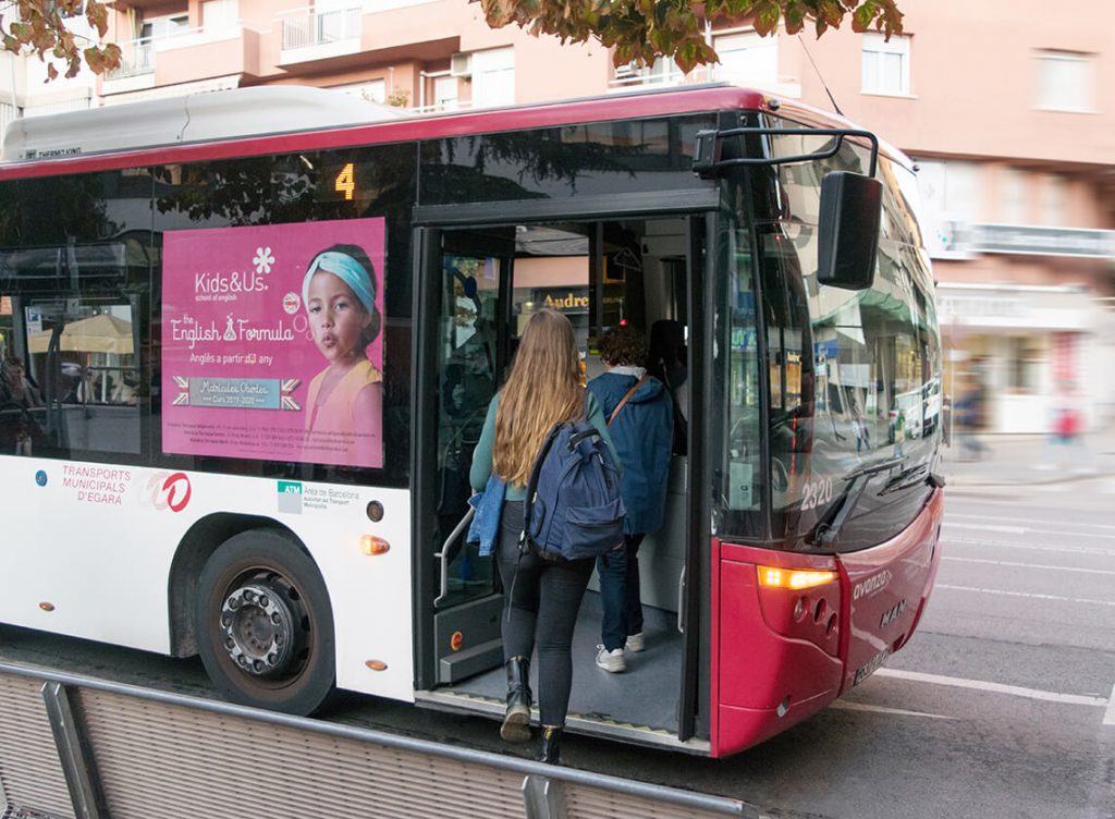 Publicidad en autobuses de Terrassa TMESA