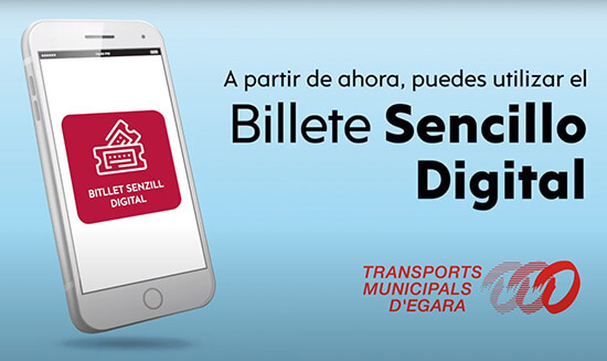 Bitllete sencillo digital bus TerrassaTMESA